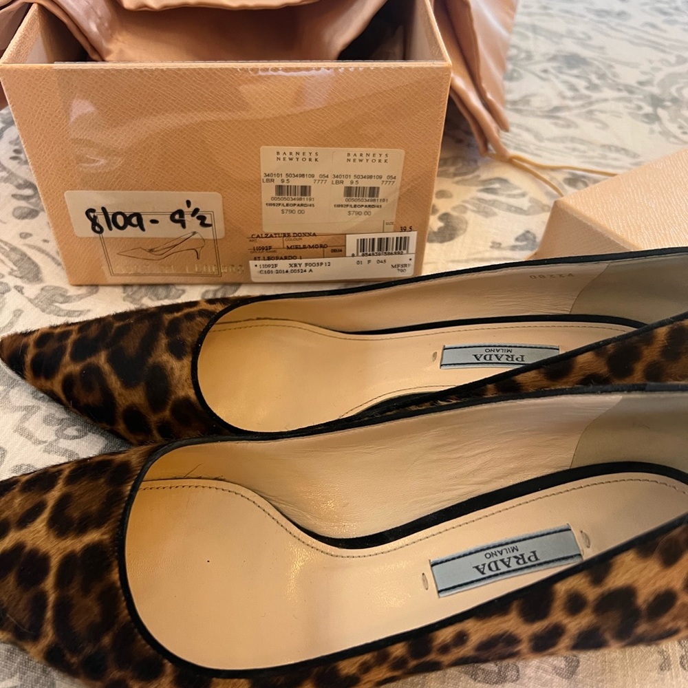 Prada leopard pumps